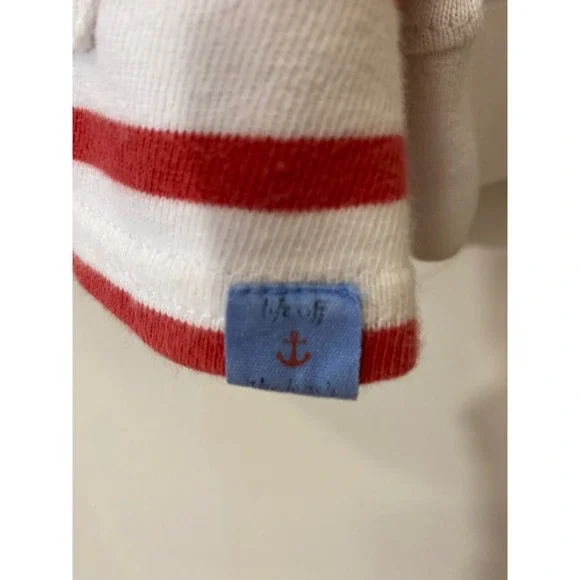 The Black Dog Red White Stripe Hoodie Pullover Cotton Nautical Casual Unise - Picture 4 of 12